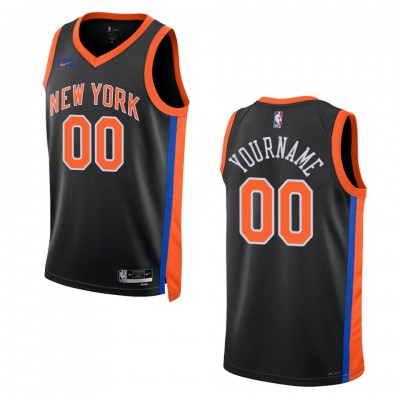 New York Knicks Custom Unisex Nike Black 2022 23 Swingman Jersey City Edition